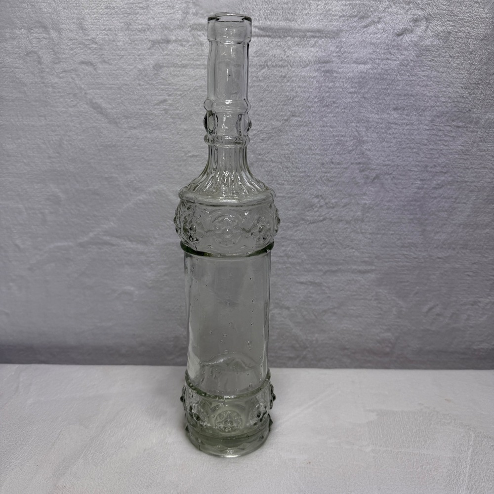 Williams Sonoma Clear Glass Hobnail Ribbed Decorative Bottle Cruet - Picture 1 of 9